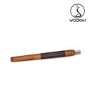 WOOKAH - Wooden Mouthpiece Teak Brown Leather