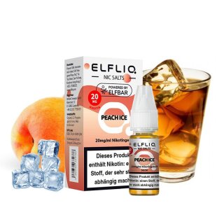 ELFBAR - ELFLIQ - PEACH ICE Nikotinsalzliquid 10ml mit Steuerzeichen 10mg