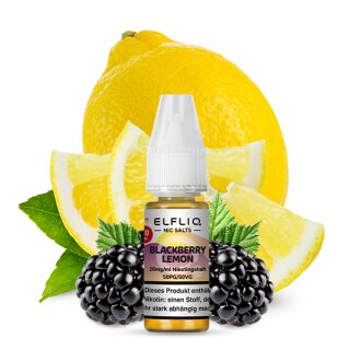 ELFBAR - ELFLIQ - BLACKBERRY LEMON Nikotinsalzliquid 10ml mit Steuerzeichen