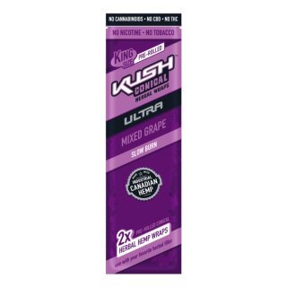 KING SIZE - Kush Ultra Conical Herbal Wraps Mix Grape