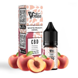 VENTURA - Premium CBD Liquid 600mg White Peach Diesel 10ml